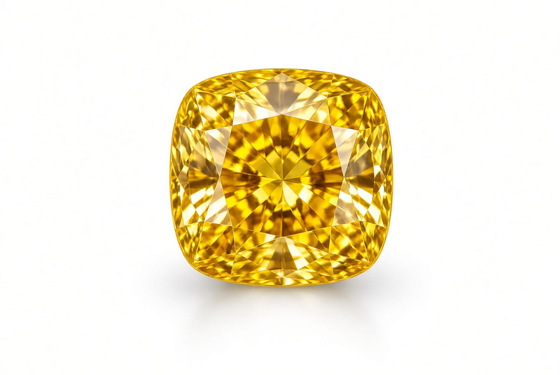 Ceylon Vivid Yellow Sapphire - 6.24ct Cushion Cut