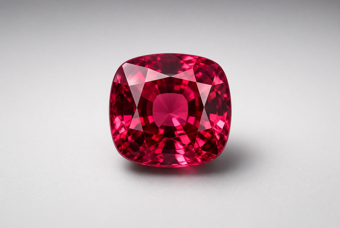 Ceylon Vivid Red Spinel - 3.92ct Cushion Cut - view 1