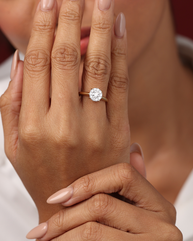 Illusion-Set Diamond Solitaire Ring