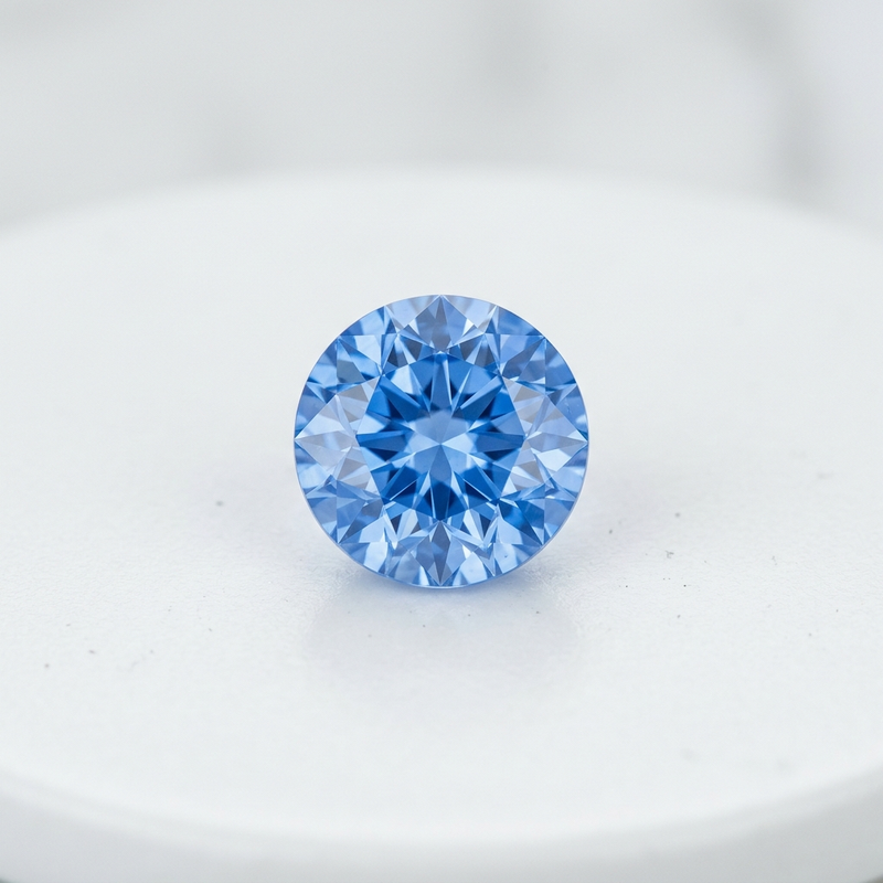 Ceylon Cornflower Blue Sapphire - 3.90ct Round Brilliant
