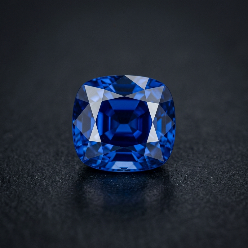 Ceylon Royal Blue Sapphire - 4.80ct Cushion Brilliant