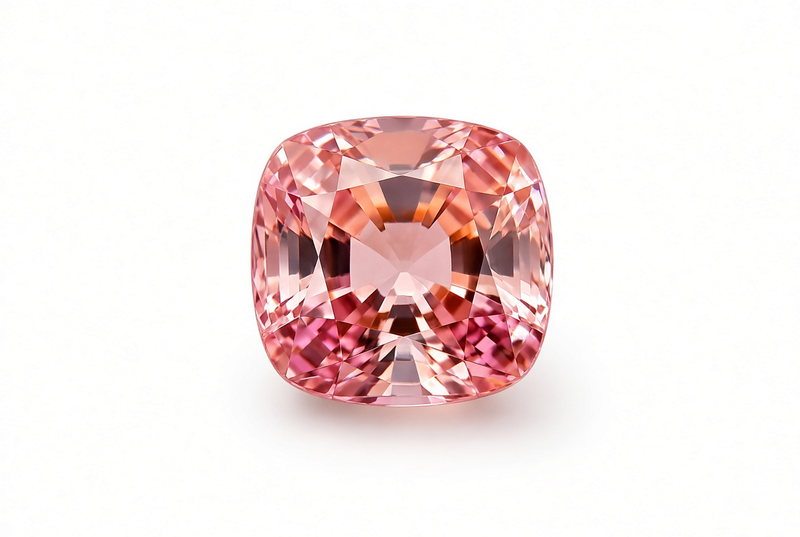 Ceylon Padparadscha Sapphire - 4.15ct Cushion Cut