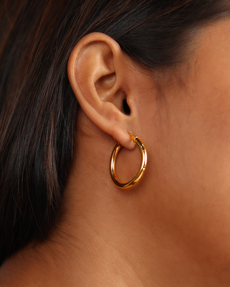 Classic Polished Gold Hoops