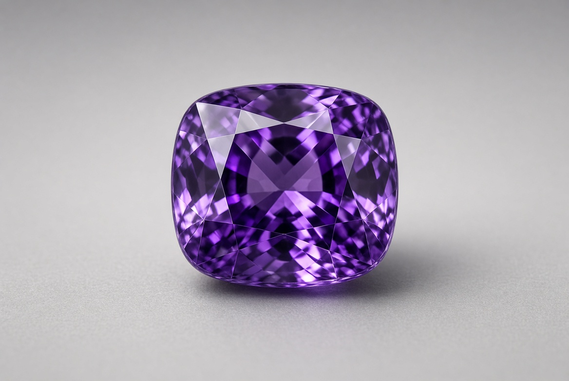 Ceylon Vivid Violet Sapphire - 3.55ct Cushion Cut - view 1