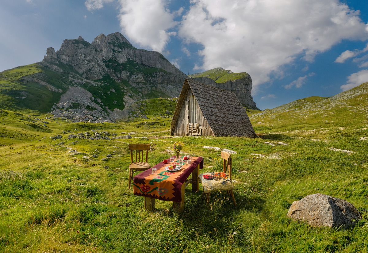 Traditional mountain household below Durmitor