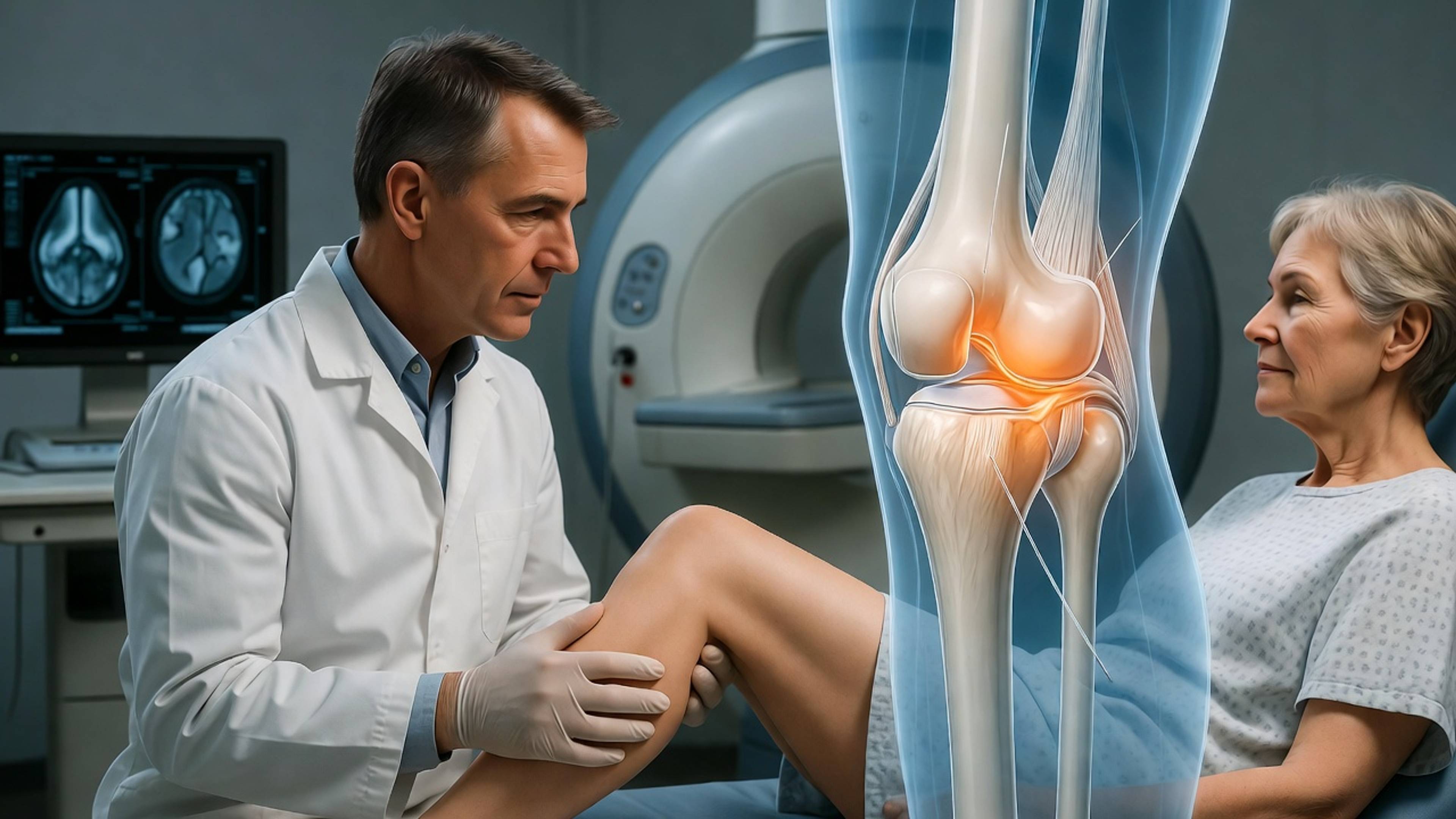 Edema ossi al genoll diagnosticat per ressonància magnètica