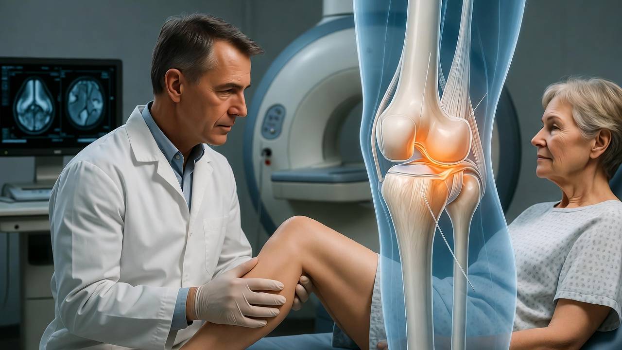 Edema ossi al genoll diagnosticat per ressonància magnètica