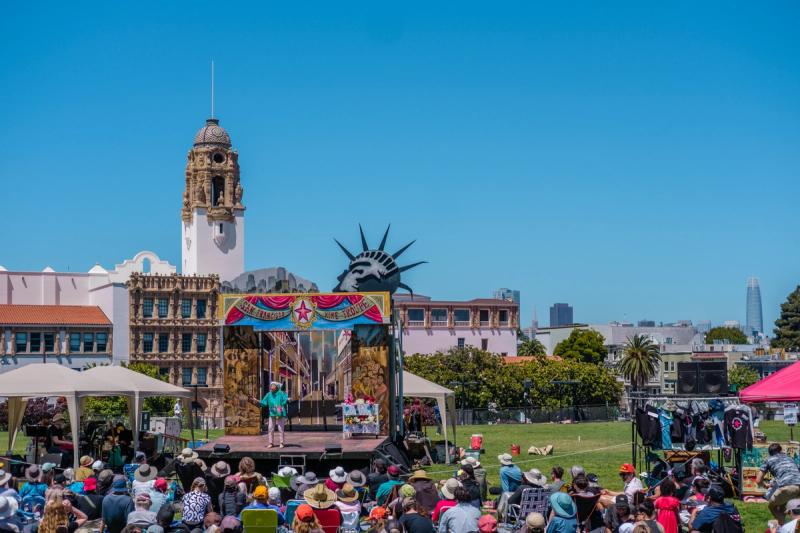 SF Mime Troupe in Dolores Park (July 3)