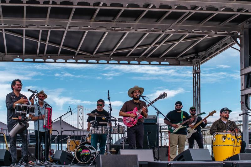 Psycadelic cumbia band at Ferry Fest