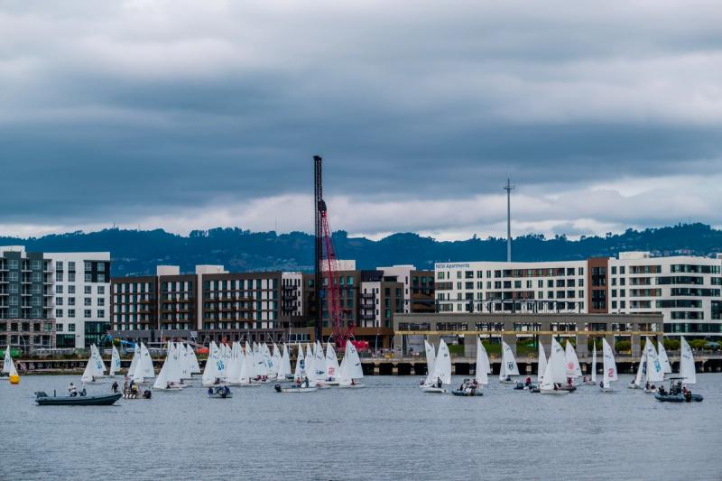 High school regatta on the estuary