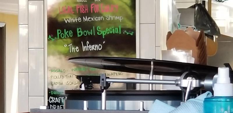 Noodle joint w/ vinyl playin' in Coronado