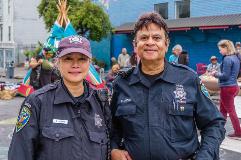 Officer Monty patrolling Haight Ashbury Festival