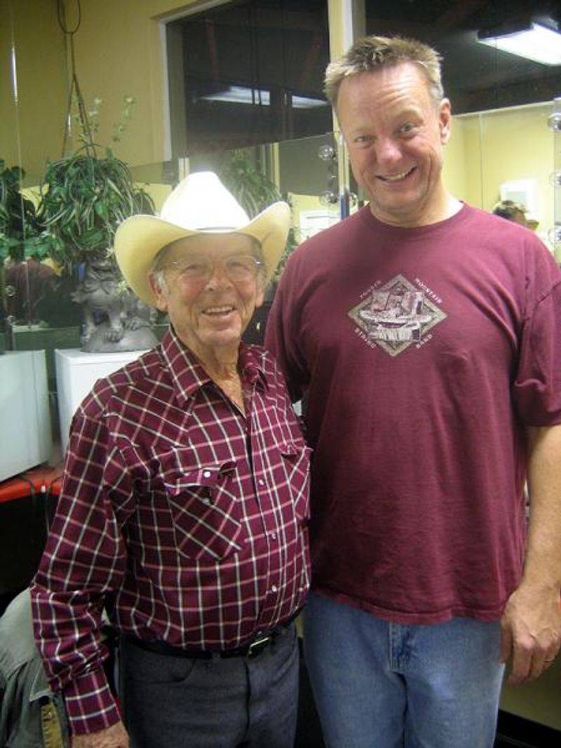 Danny Barnes and Charlie Louvin after soundcheck