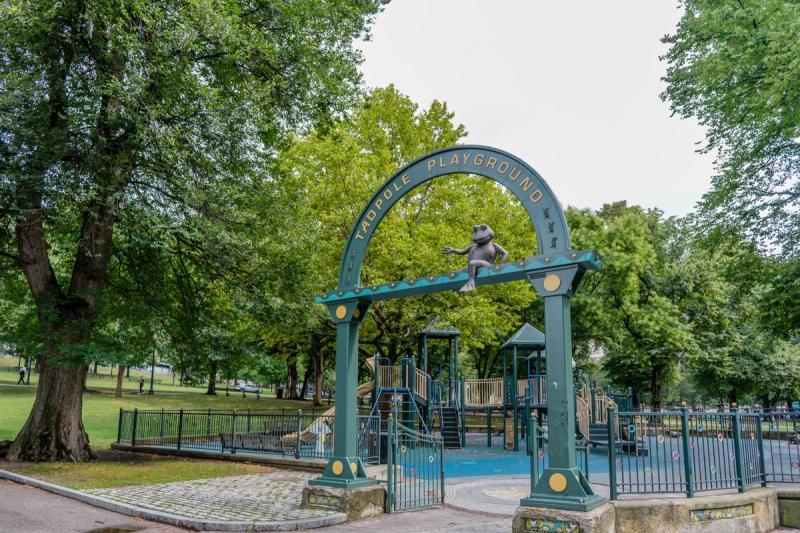 The put the childrens playground at the site of the ol' hangin' tree