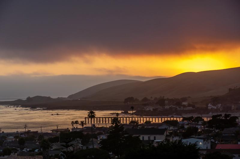 summer sunset at cayucos