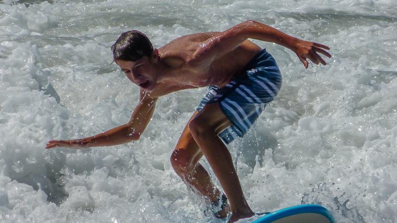 Surfing at Manhattan Beach