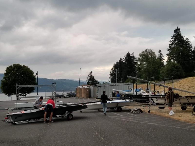 unloading at the gorge