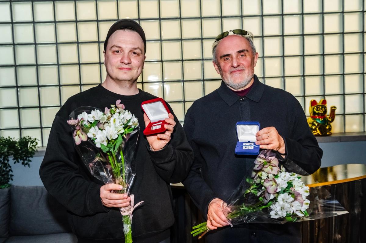 „Meno rakto“ apdovanojimų akimirka, fotografas Dainius Putinas