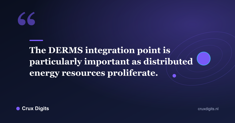 Pull quote: The DERMS integration point is particularly important as distributed energy resources proliferate. - Crux Digits