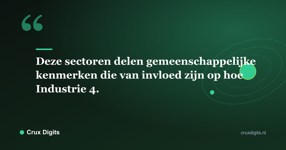 Citaat: Deze sectoren delen gemeenschappelijke kenmerken die van invloed zijn op hoe Industrie 4. - Crux Digits