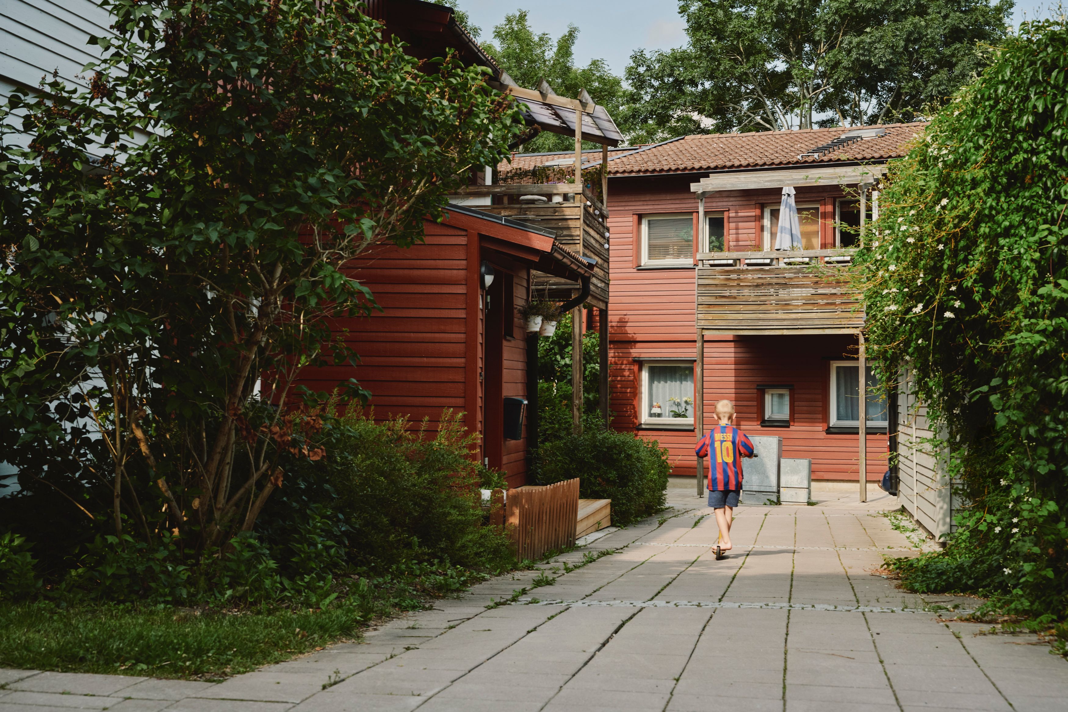 Livet i bostadsområdet Gustavavägen.