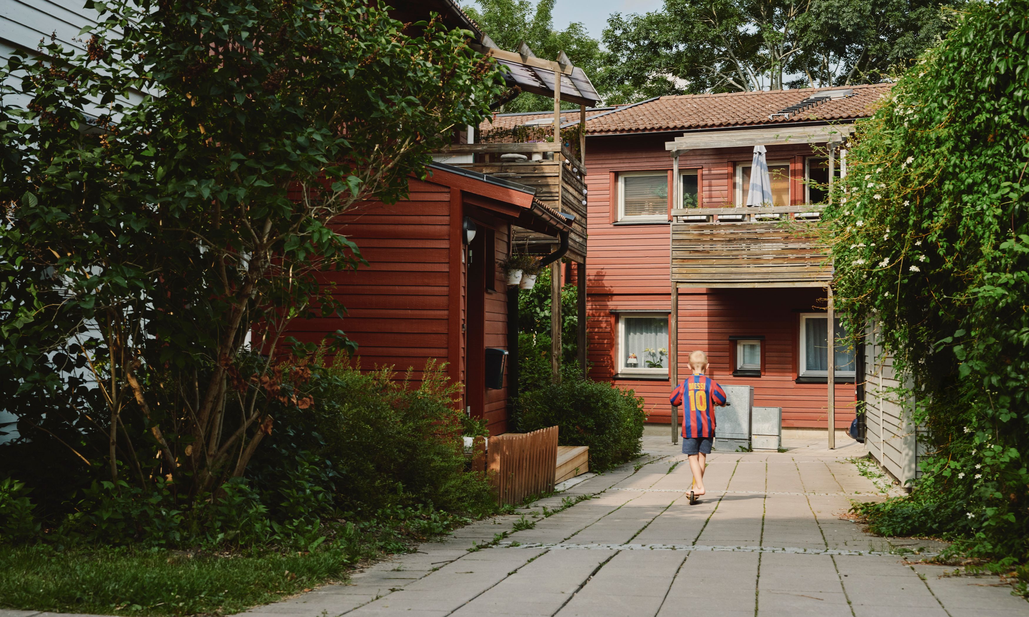 Livet i bostadsområdet Gustavavägen.