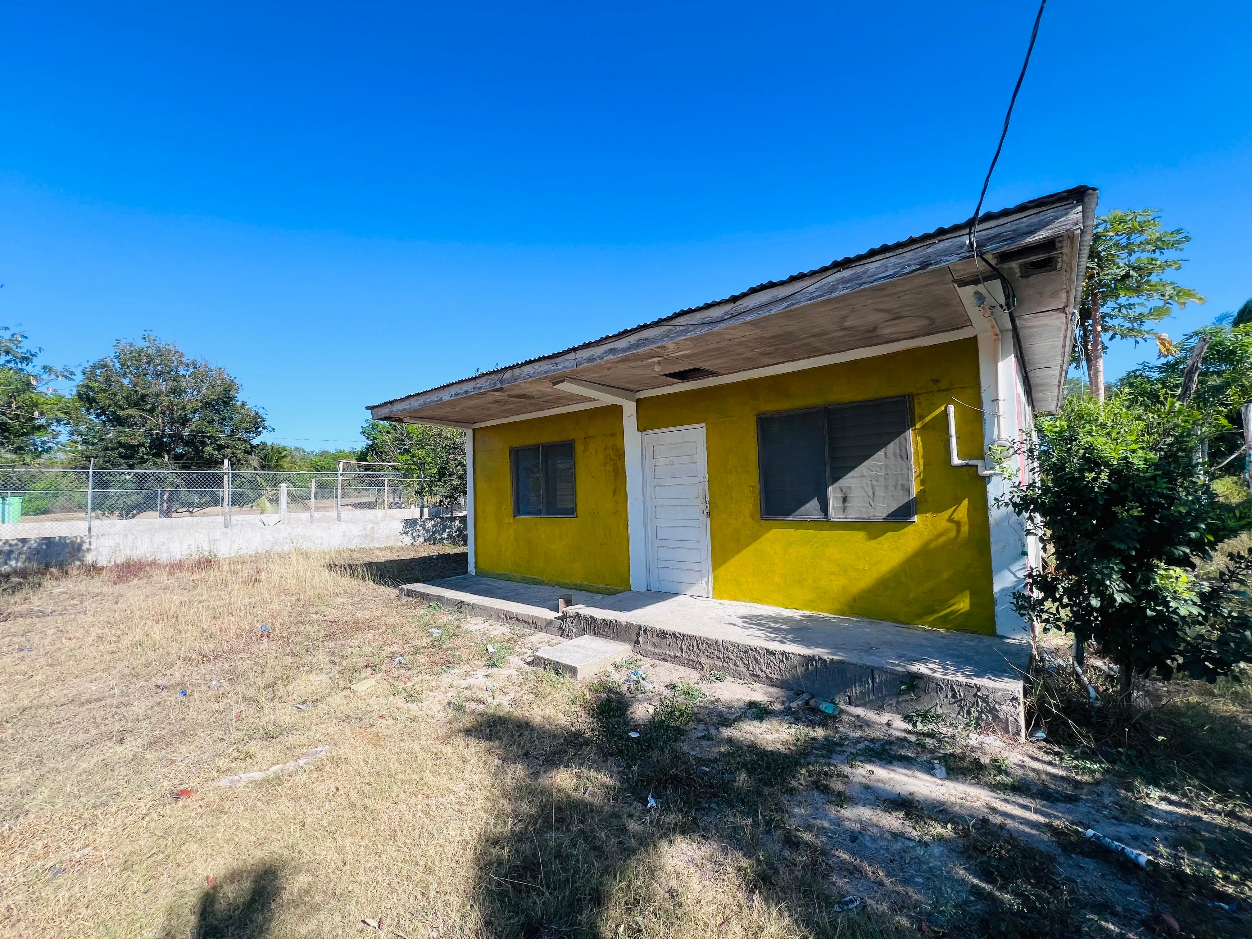 Fixer-Upper Concrete Home for Sale in Sarteneja, Belize | Highway-Front Commercial Property — House in Sarteneja