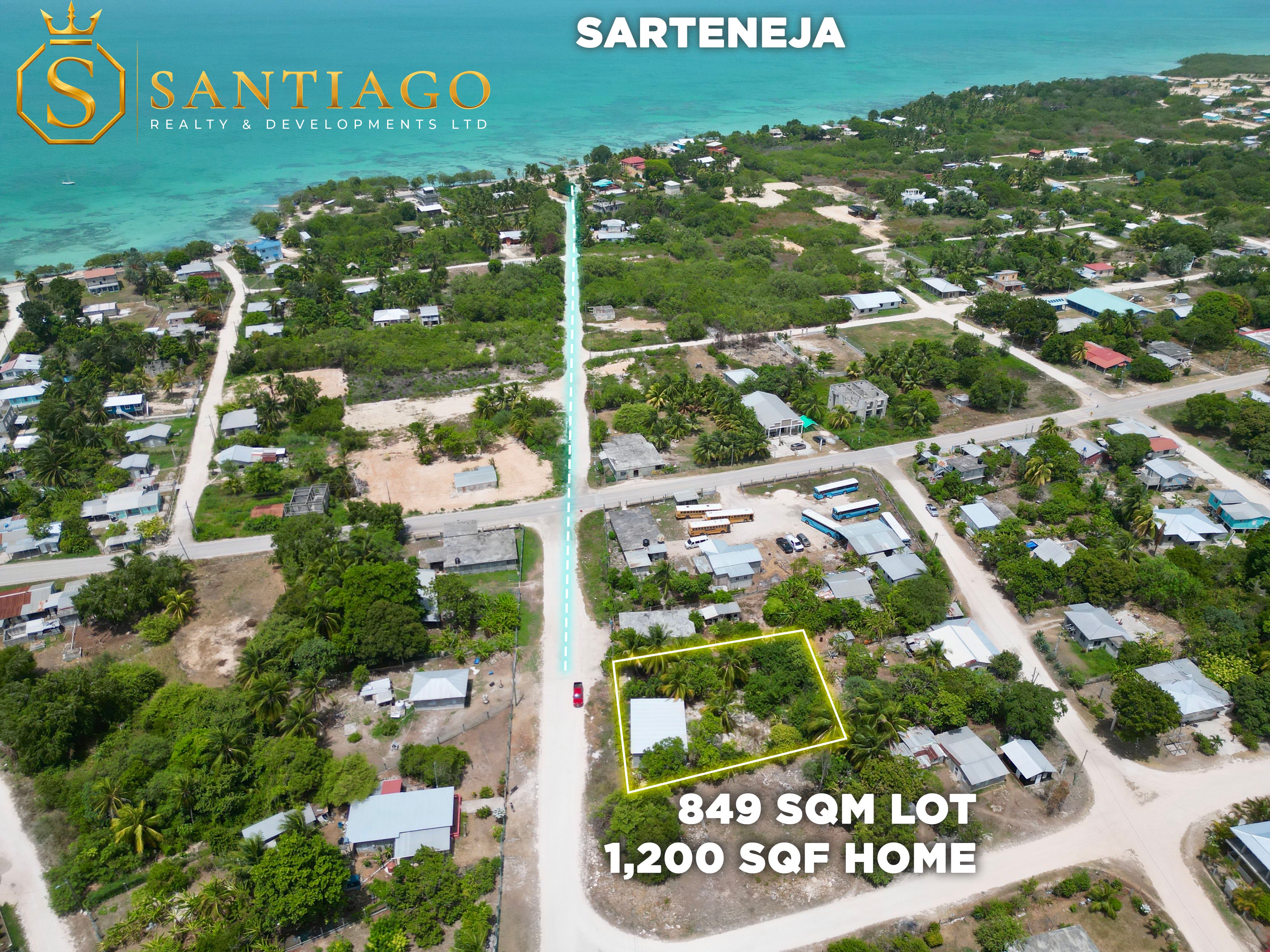 Brand New 2-Bedroom Concrete Home for Sale in Sarteneja, Belize | 1,200 Sq Ft | 849.3 Sq M Lot — House in Sarteneja