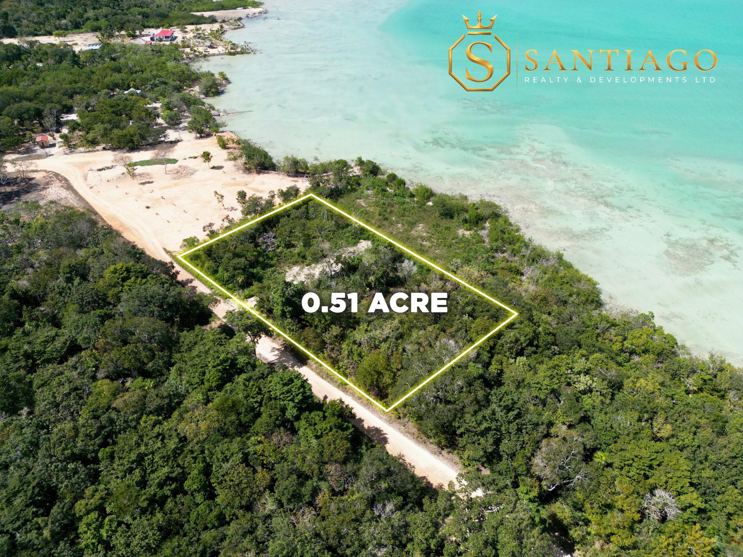 0.51 Acre Beachfront Property for Sale in Warree Bight, Corozal, Belize | Sandy Beach, Well & Road Access — Waterfront in Sarteneja