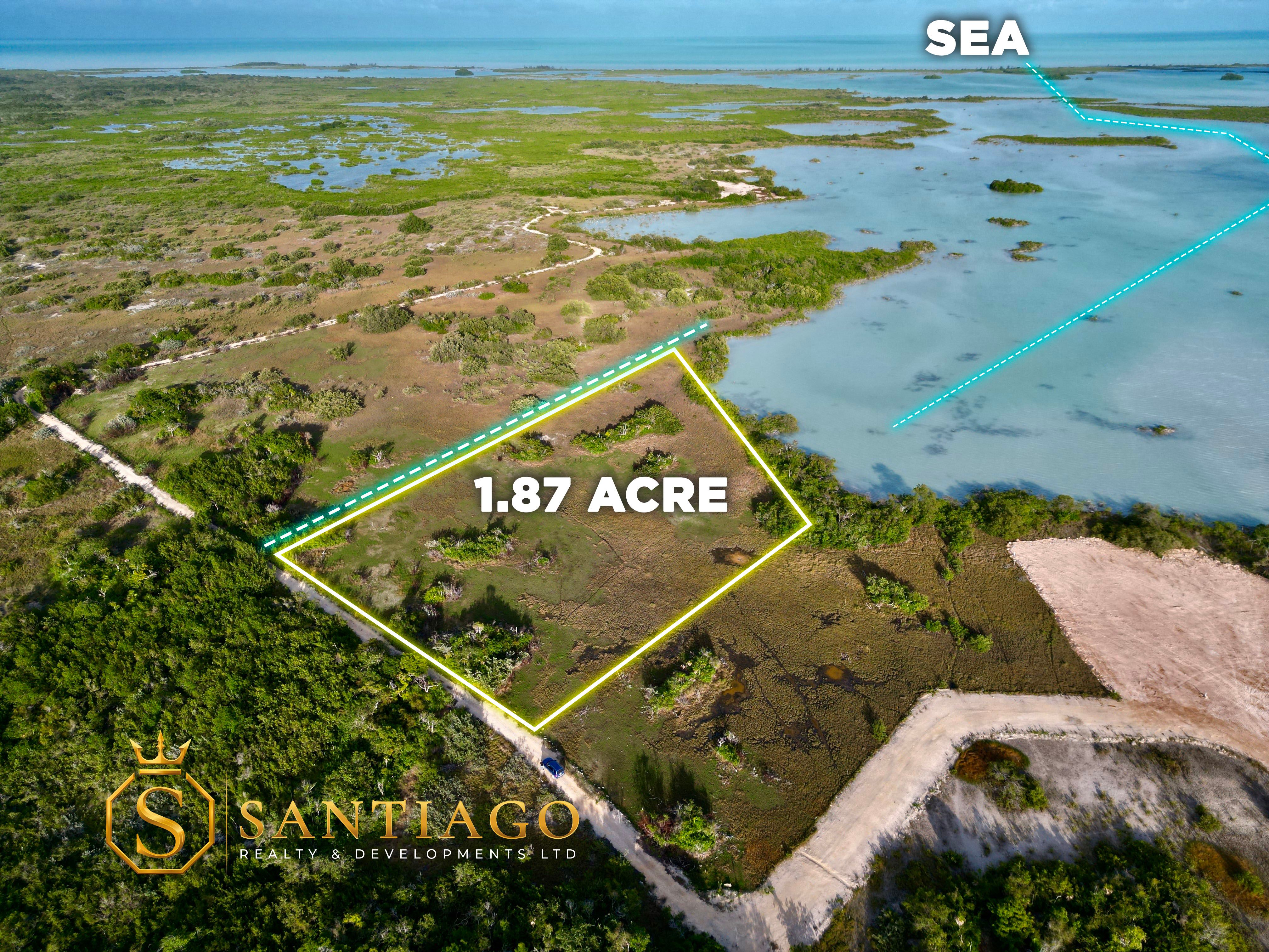 1.87 Acre Waterfront Property in Sarteneja Belize – Road Access, Lagoon Views & Sea Cana — view 2