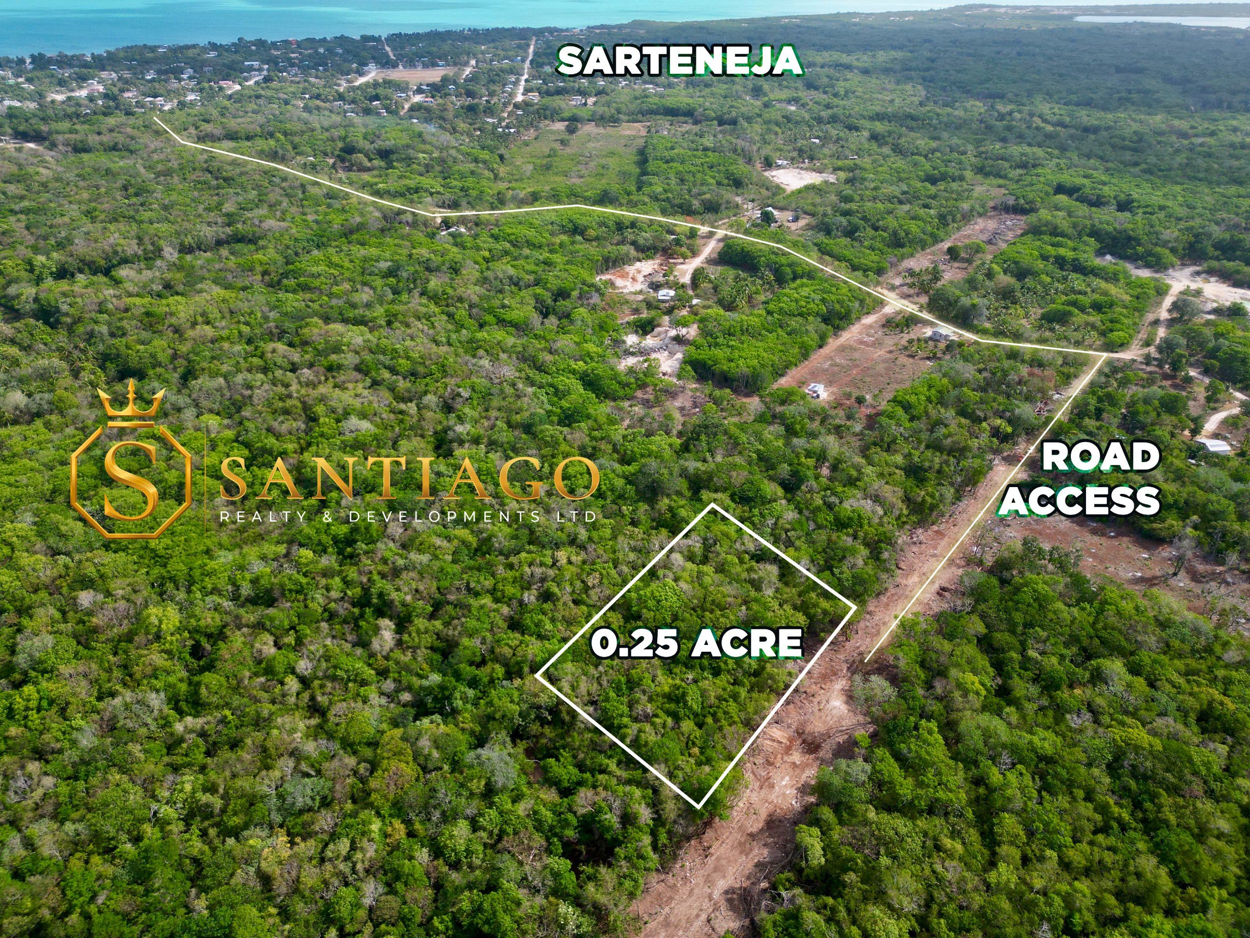 0.25 Off grid Acre Lot for sale in Sarteneja Village, Corozal, Belize — Land/Lot in Sarteneja