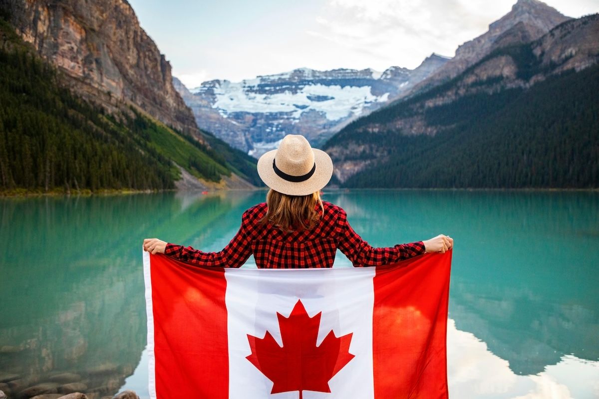 LGBTQ+ woman at lake in Canada