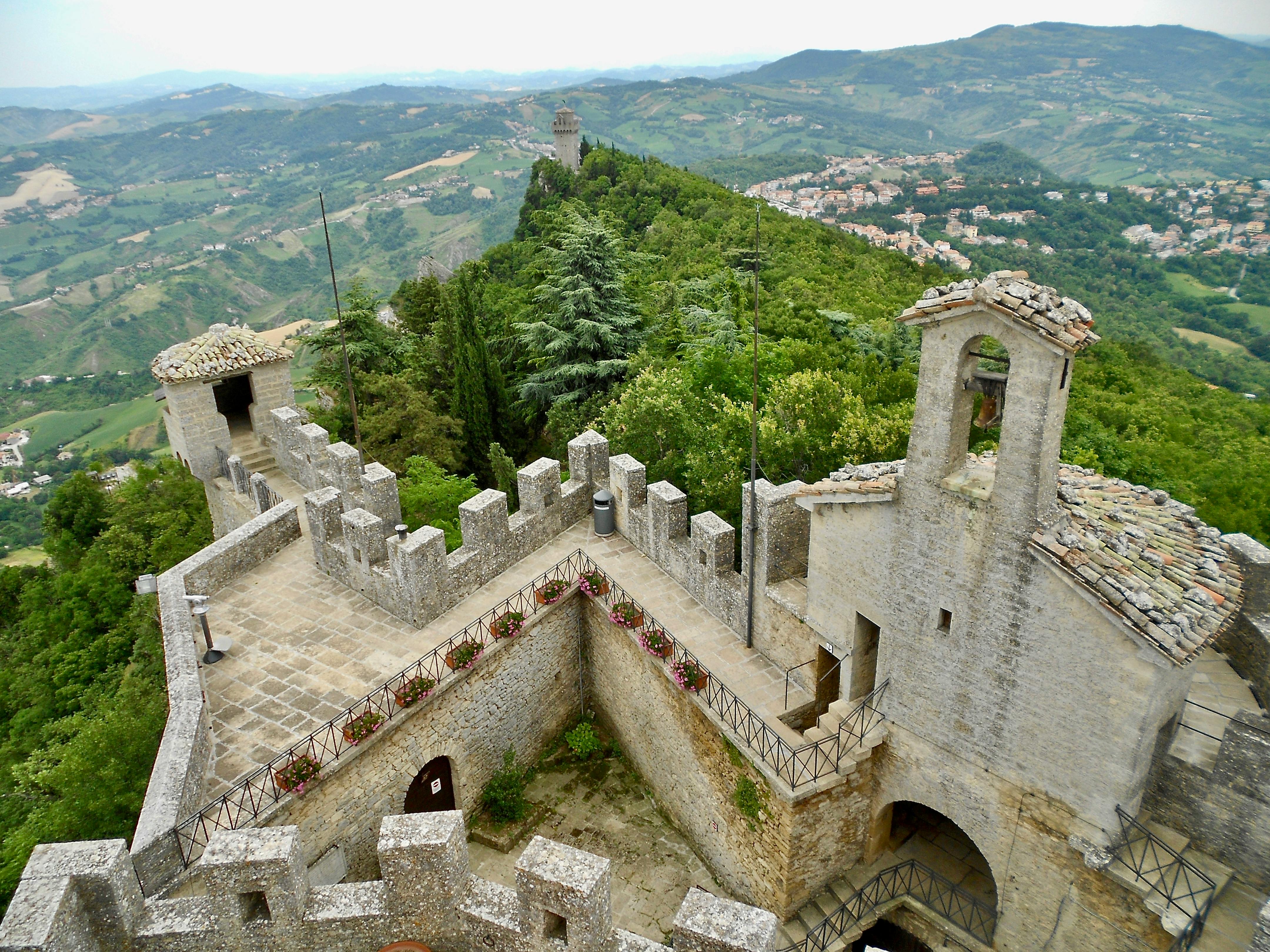 San Marino castle, aerial view
