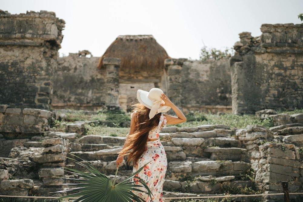 Woman with PCOS travelling in Tulum Mexico