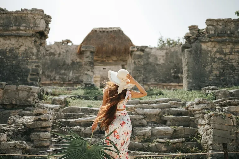 Woman with PCOS travelling in Tulum Mexico