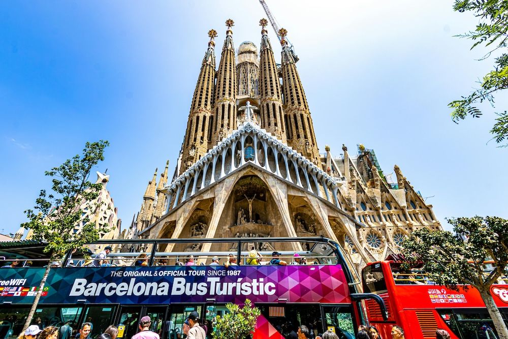 View of Sagrada Familia in Barcelona, one of the best cities in Spain for expat healthcare