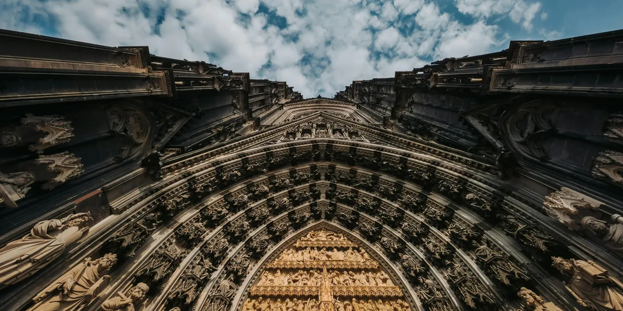 Cologne Cathedral towering into the sky, Germany