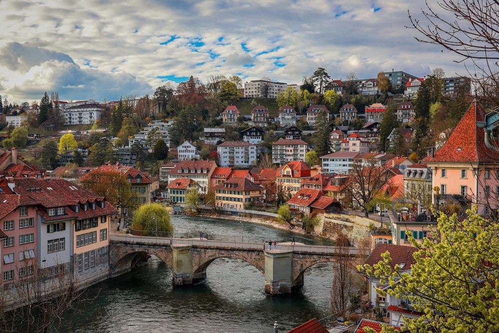 View of Swiss city, Switzerland has the best healthcare for foreigners and expats