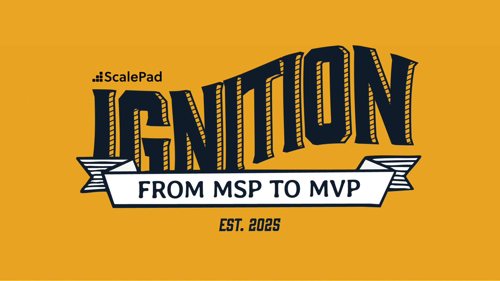 ScalePad Ignition branding with a banner that says 'MSP to MVP'