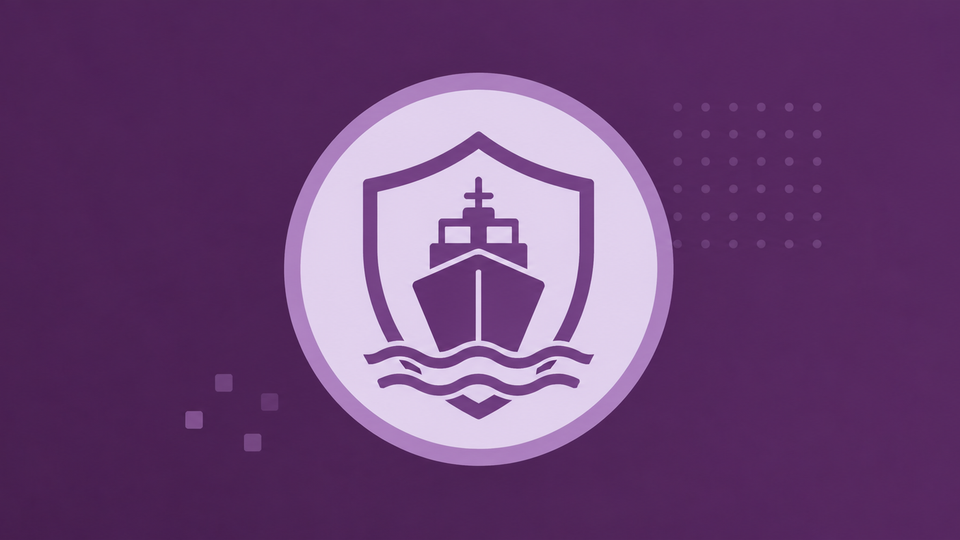 Maritime security shield artwork for ControlMap 33 CFR Part 101 framework support.