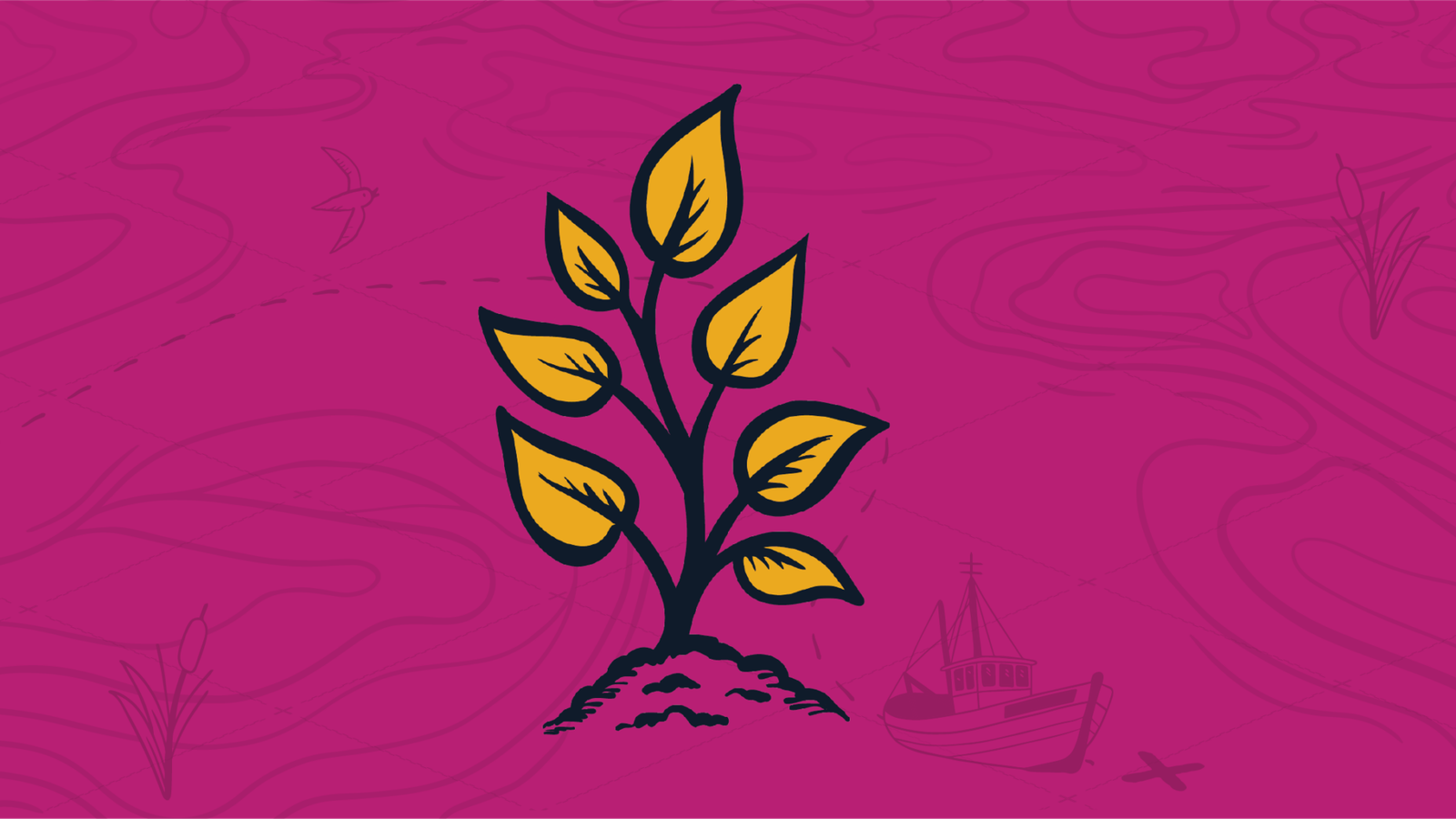 Growing plant with seven yellow leaves representing nurturing improved relationships with clients of an MSP.