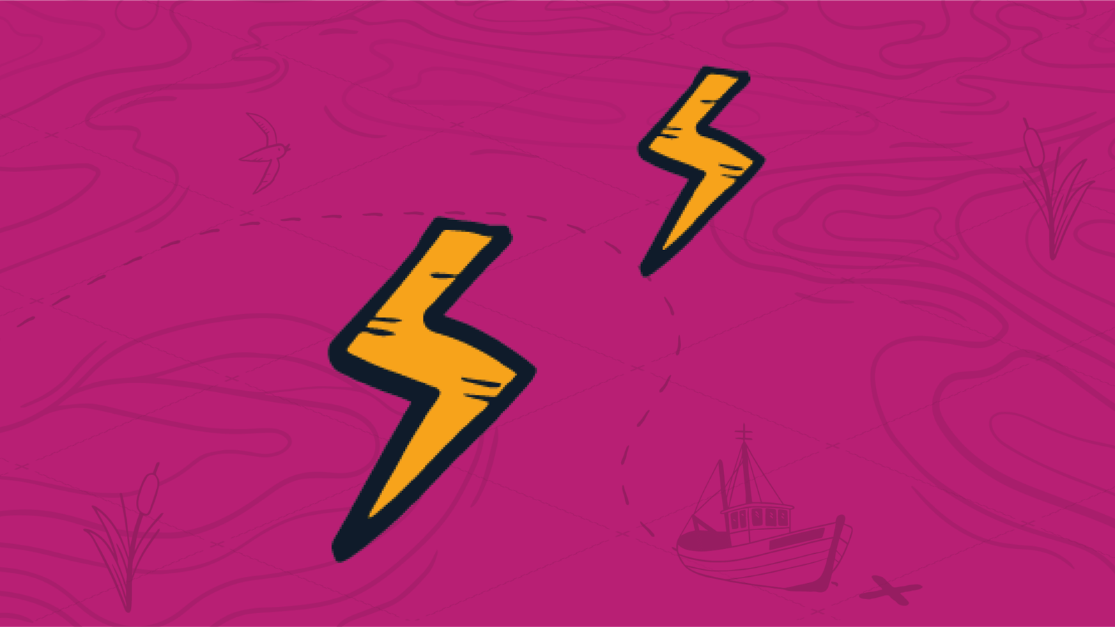 Two cartoon lightning bolts that represent how one can have a lightning-fast quote-to-cash process for MSPs with Quoter.