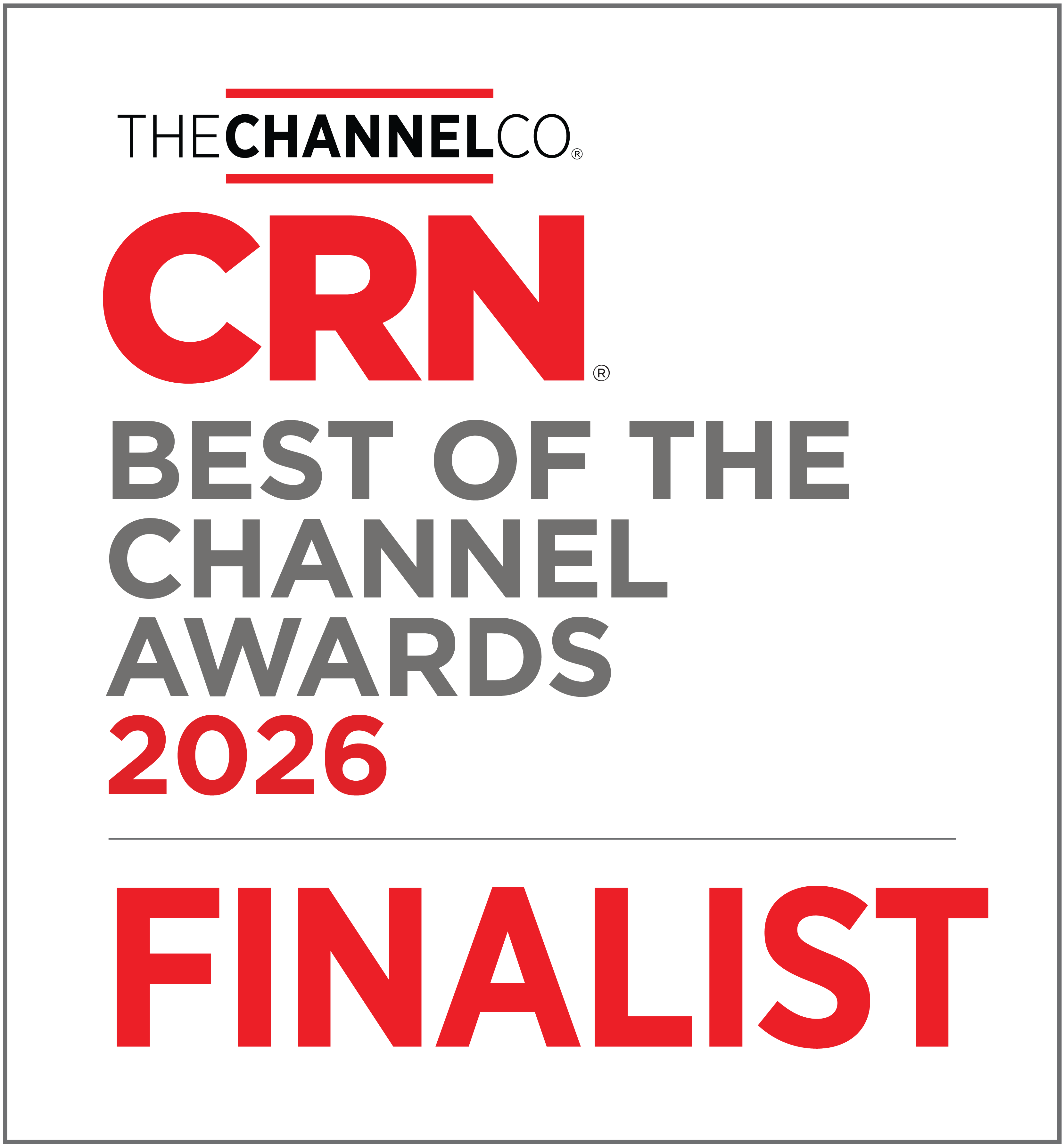 CRN Best of the Channel — Channel visionary 2026 Finalist CRN Best of the Channel — Channel visionary 2026 Finalist