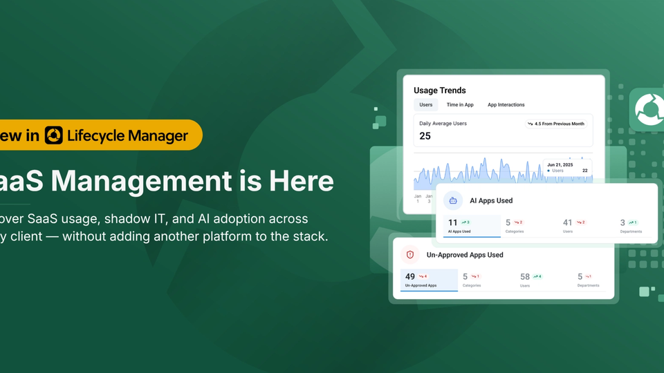 ScalePad is extending MSP visibility beyond the RMM into SaaS and AI usage — at no additional cost.