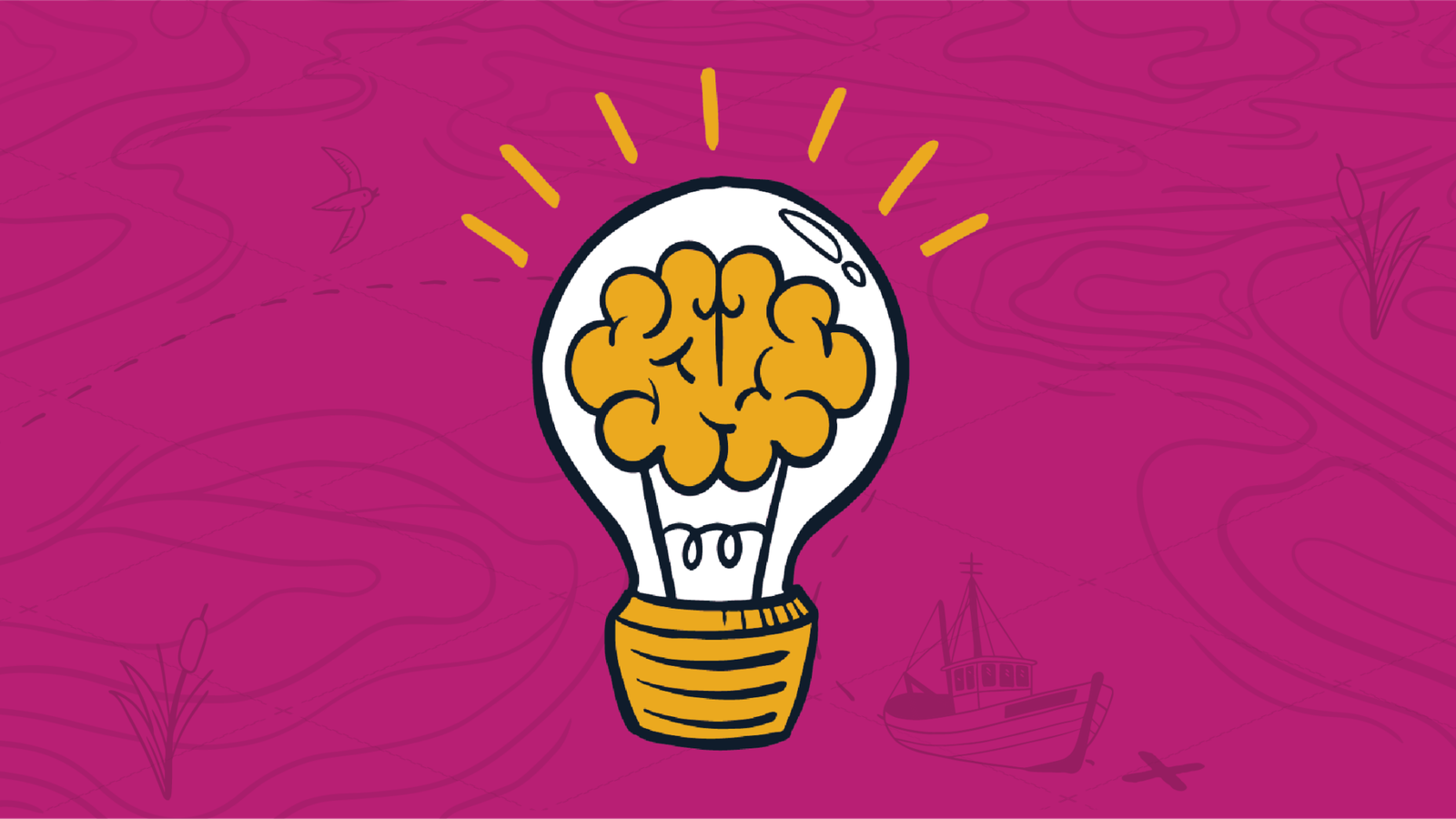 A drawn graphic with an incandescent lightbulb with a brain-like filament giving off light, representing the idea of how customers can be