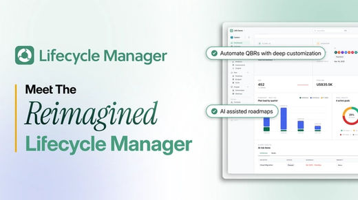 Screenshot of Lifecycle Manager interface overlaid with the text "Meet The Reimagined Lifecycle Manager."