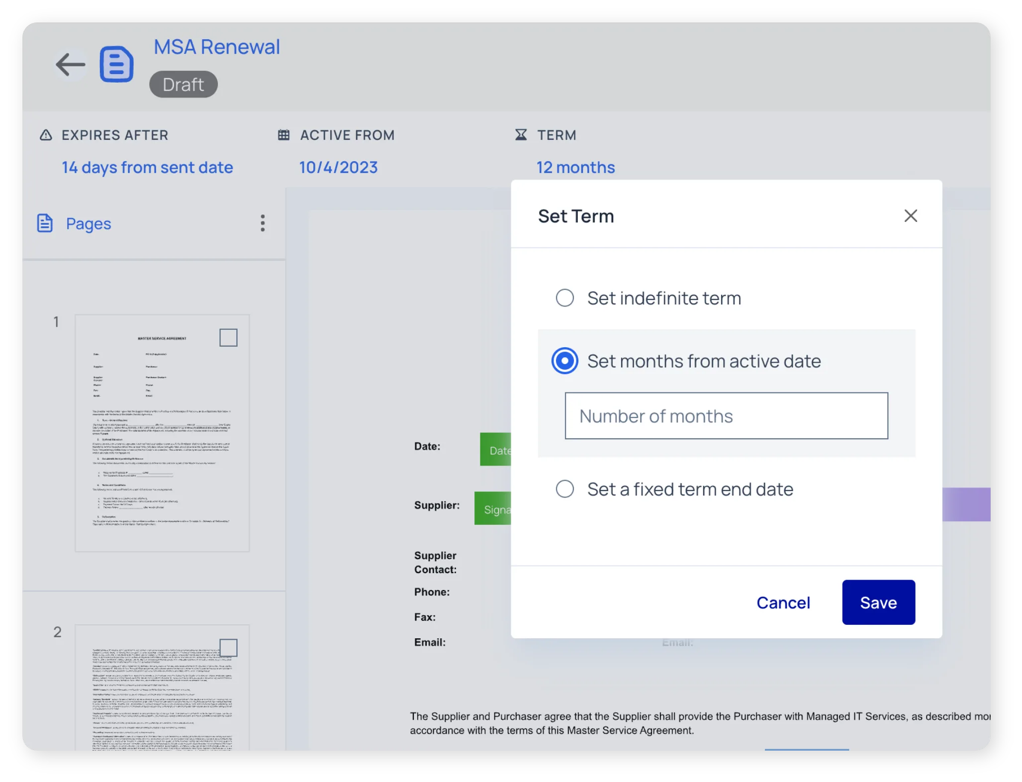 Turn contract follow-through into a pipeline asset screenshot