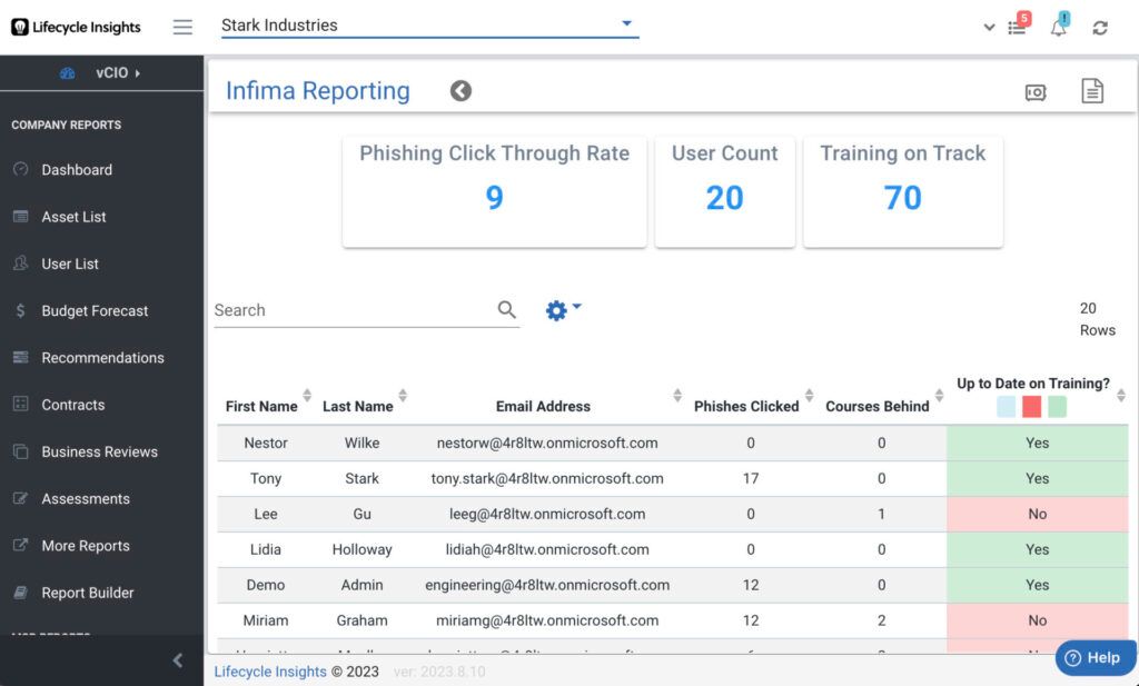 infima-now-integrates-with-lifecycle-insights inline image 19