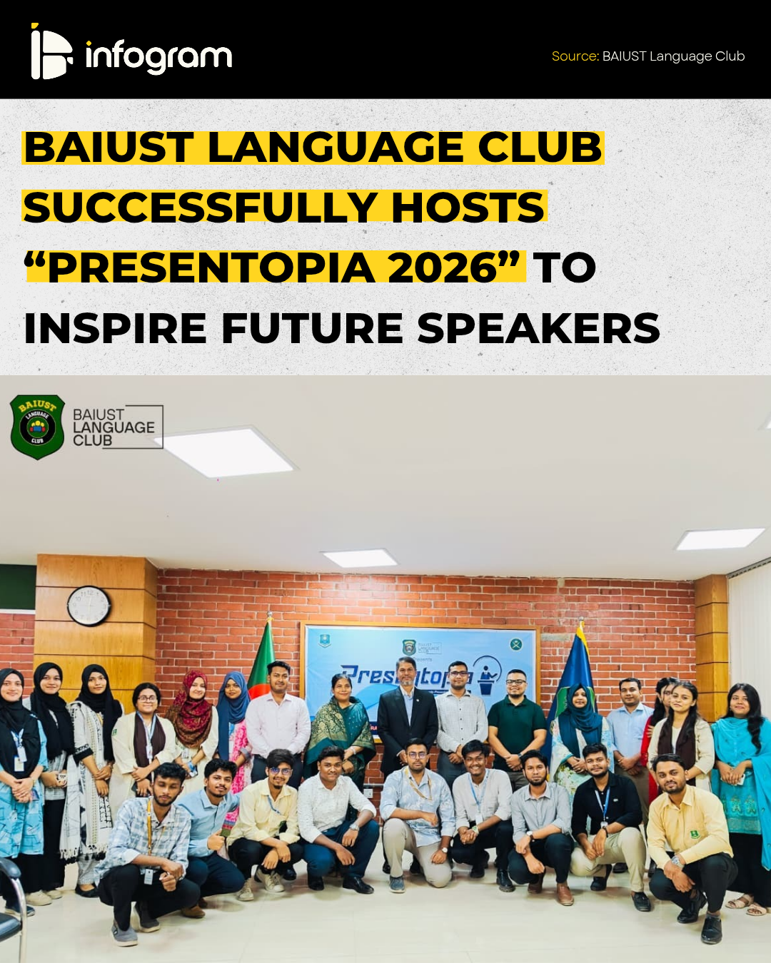 Social card for BAIUST Language Club Successfully Hosts “Presentopia 2026” to Inspire Future Speakers