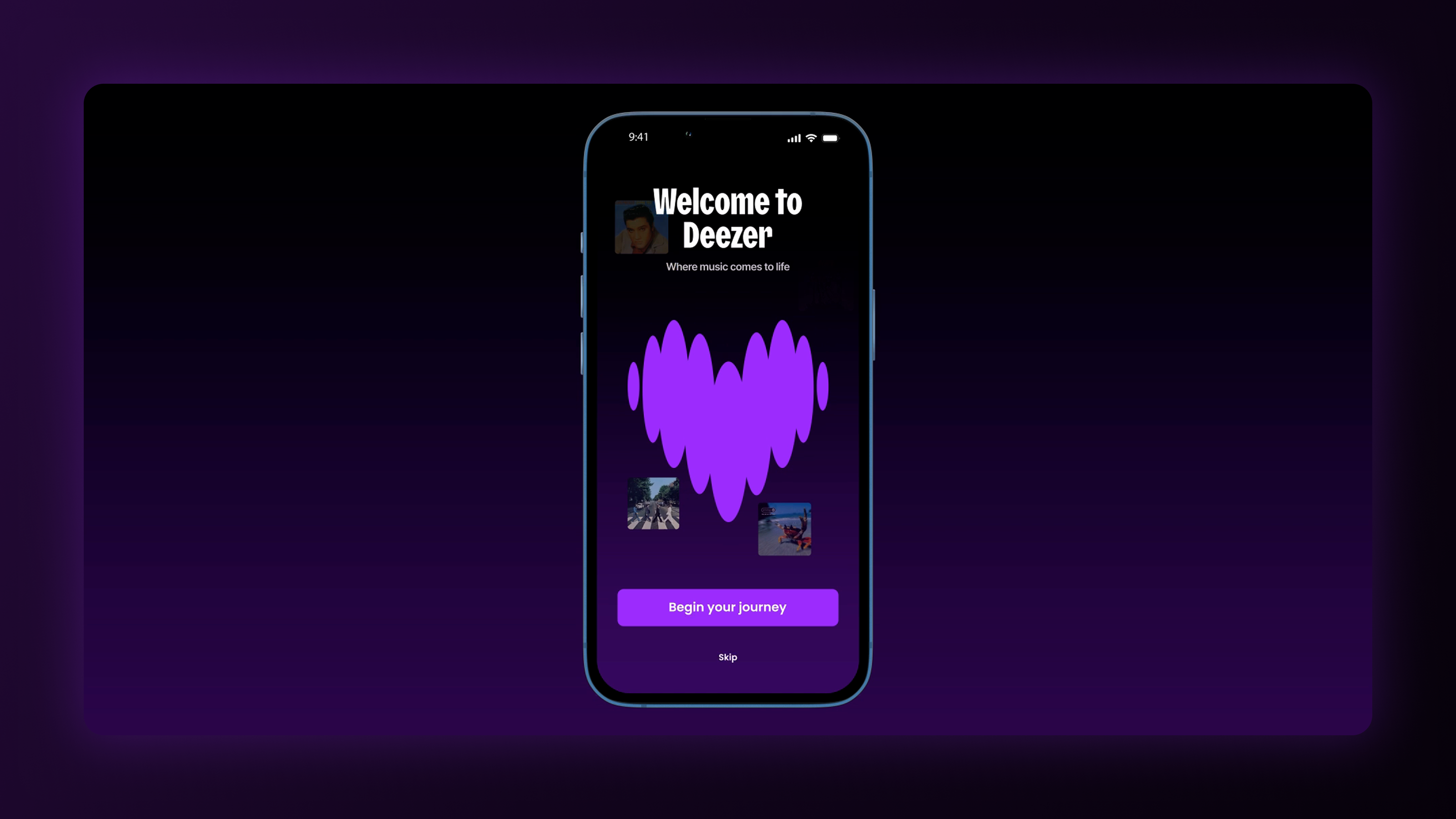 Deezer - Onboarding & Landingpage Animaties